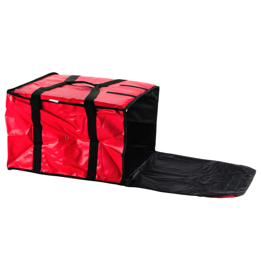 6 PACK 20" x 20" x 12" Red Vinyl Insulated 16" & 18" Pizza Food Delivery Bag
