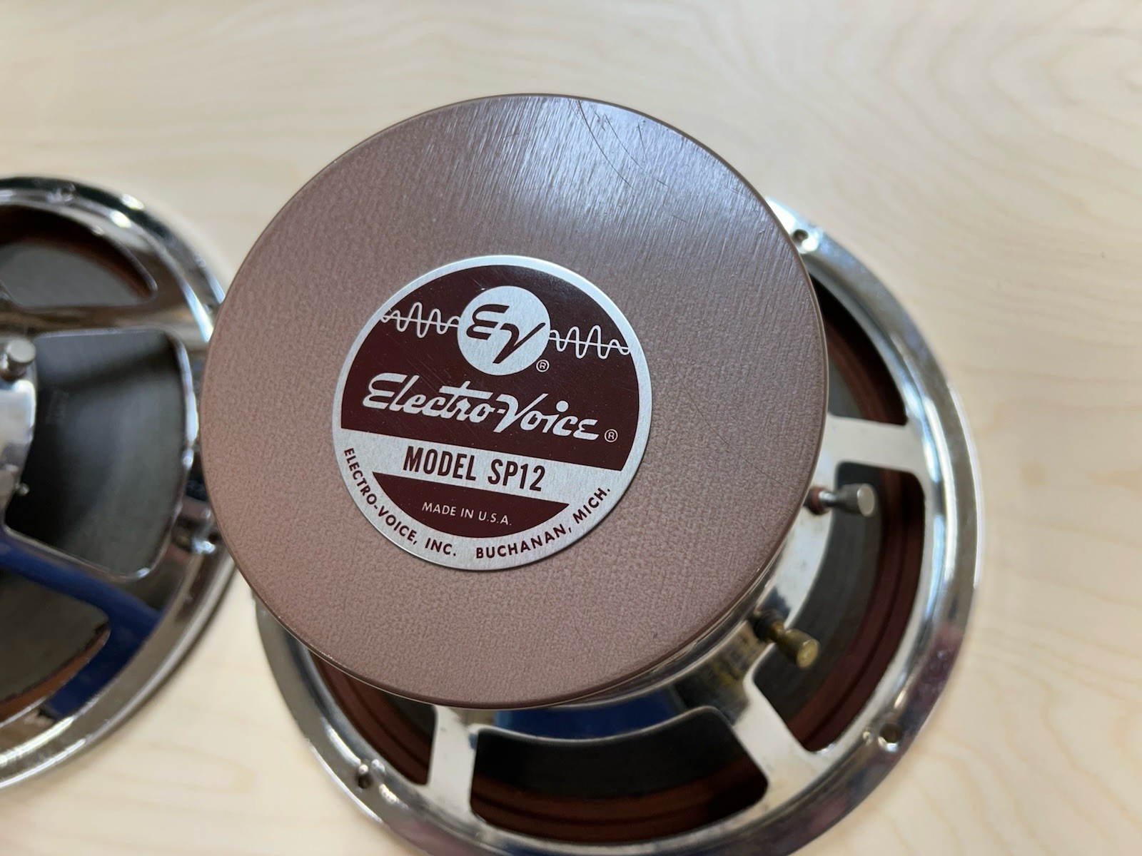 EV SP12 Full Range Speakers Pair Electro Voice 12” Whizzer Cone Working