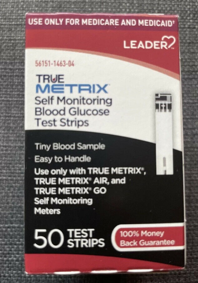 TRUE Metrix Blood Glucose 100 Test Strips Expired Date: 02/14/2026