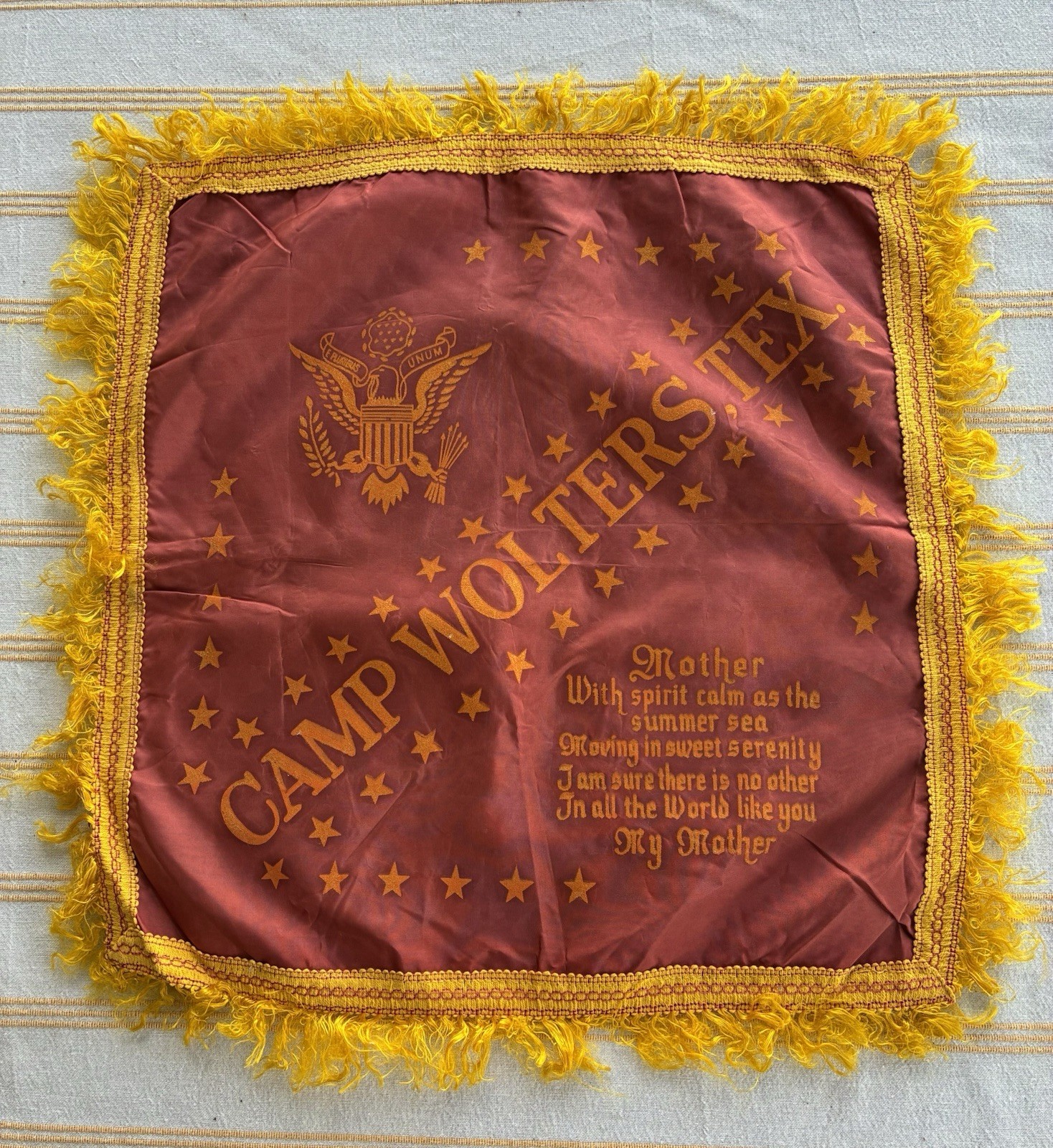 U.S. Army Camp Wolters, Tex. Pillow Sham Cover