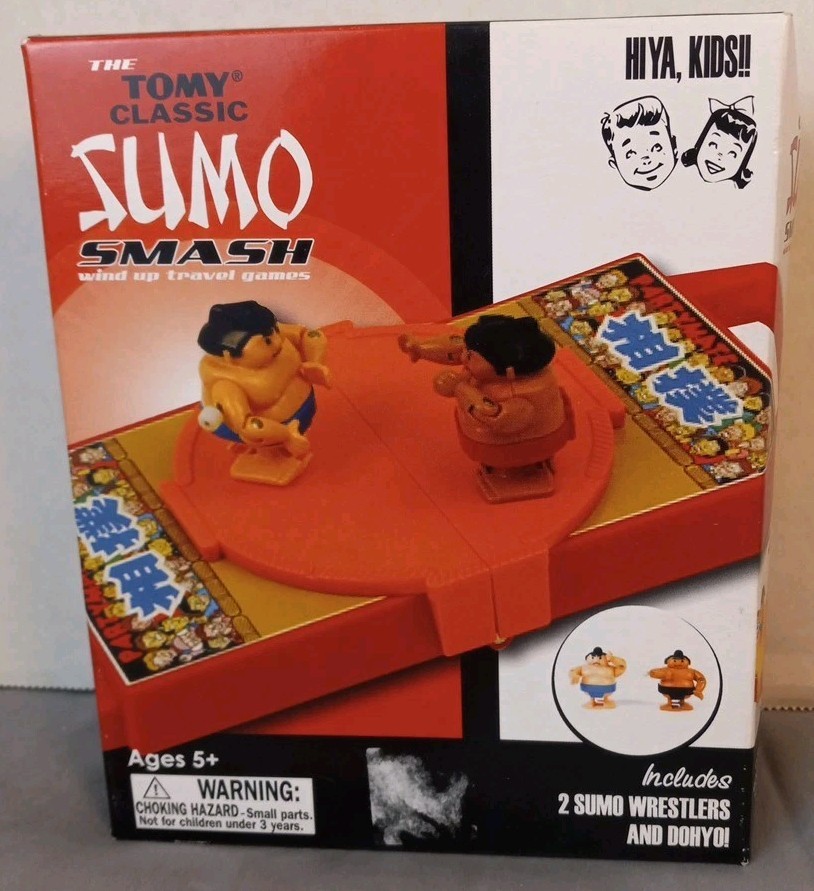 Tomy Classics Sumo Smash Wind Up Travel Game 2009 Bazoo Global  New W Box Damage