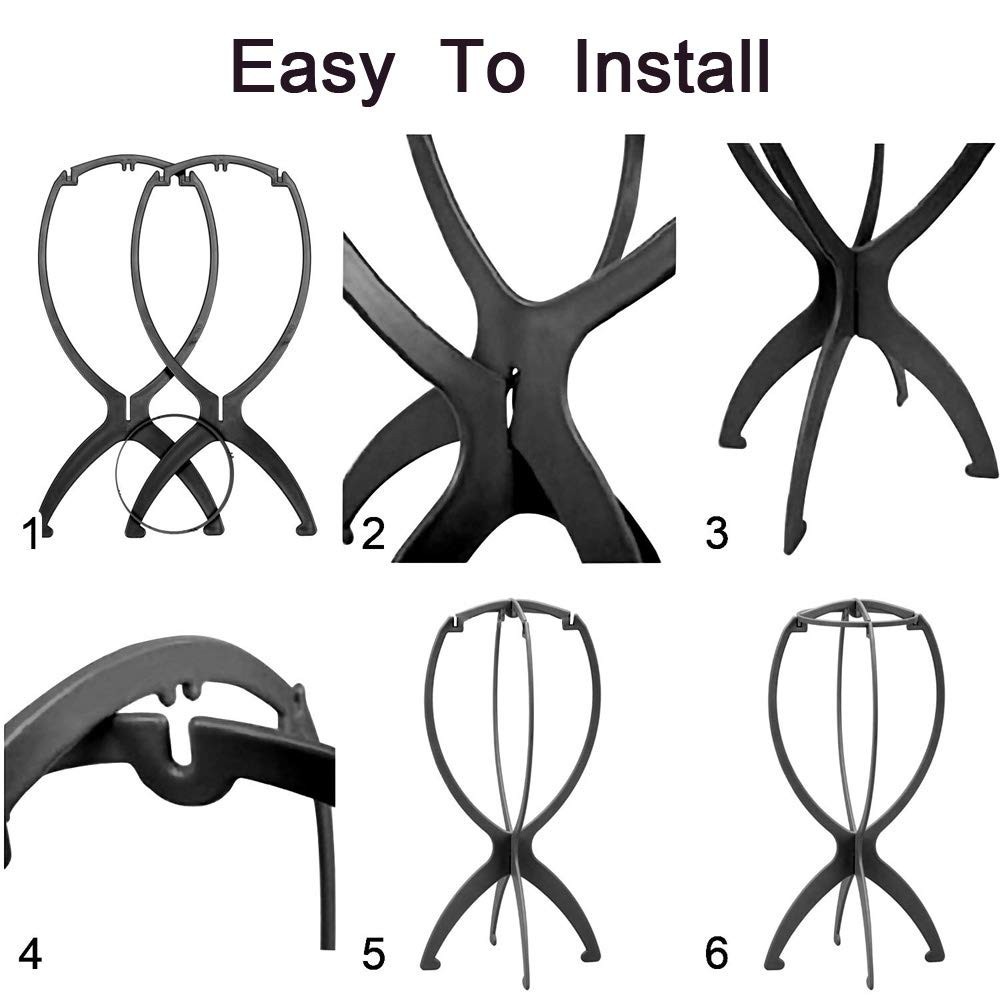 Plastic Wig Stand Hat Display Mannequin Head Stand for Styling Drying Display