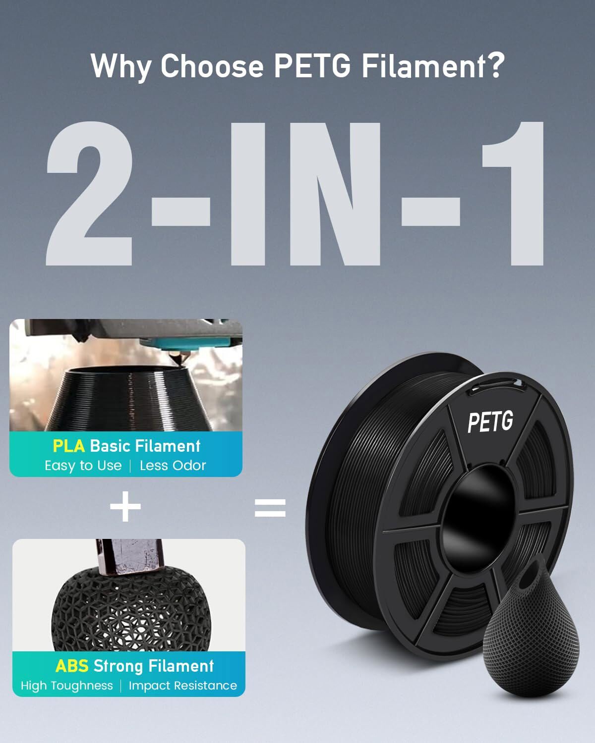 SUNLU 10KG PETG 3D Printer Filament 1.75mm PETG 1KG/ROLL +/-0.02mm Multicolor