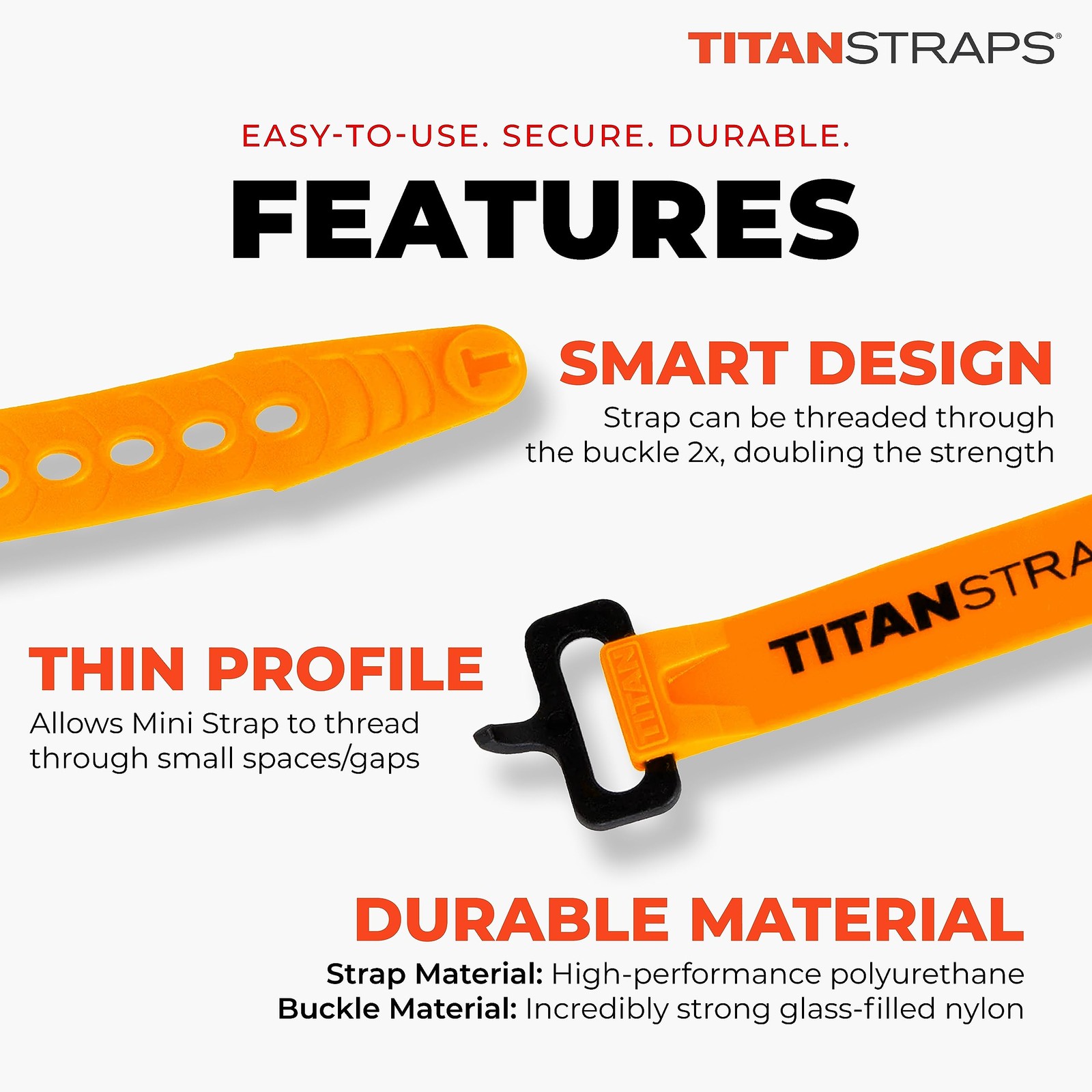 Titan Utility Straps â€“ Mini Straps Set to Organize Computer Cables, Arts & ...
