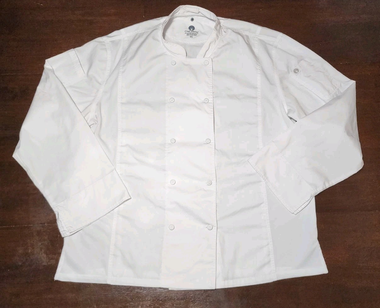 Chef Works Cool Vent Chef Coat White 2XL Unisex Used