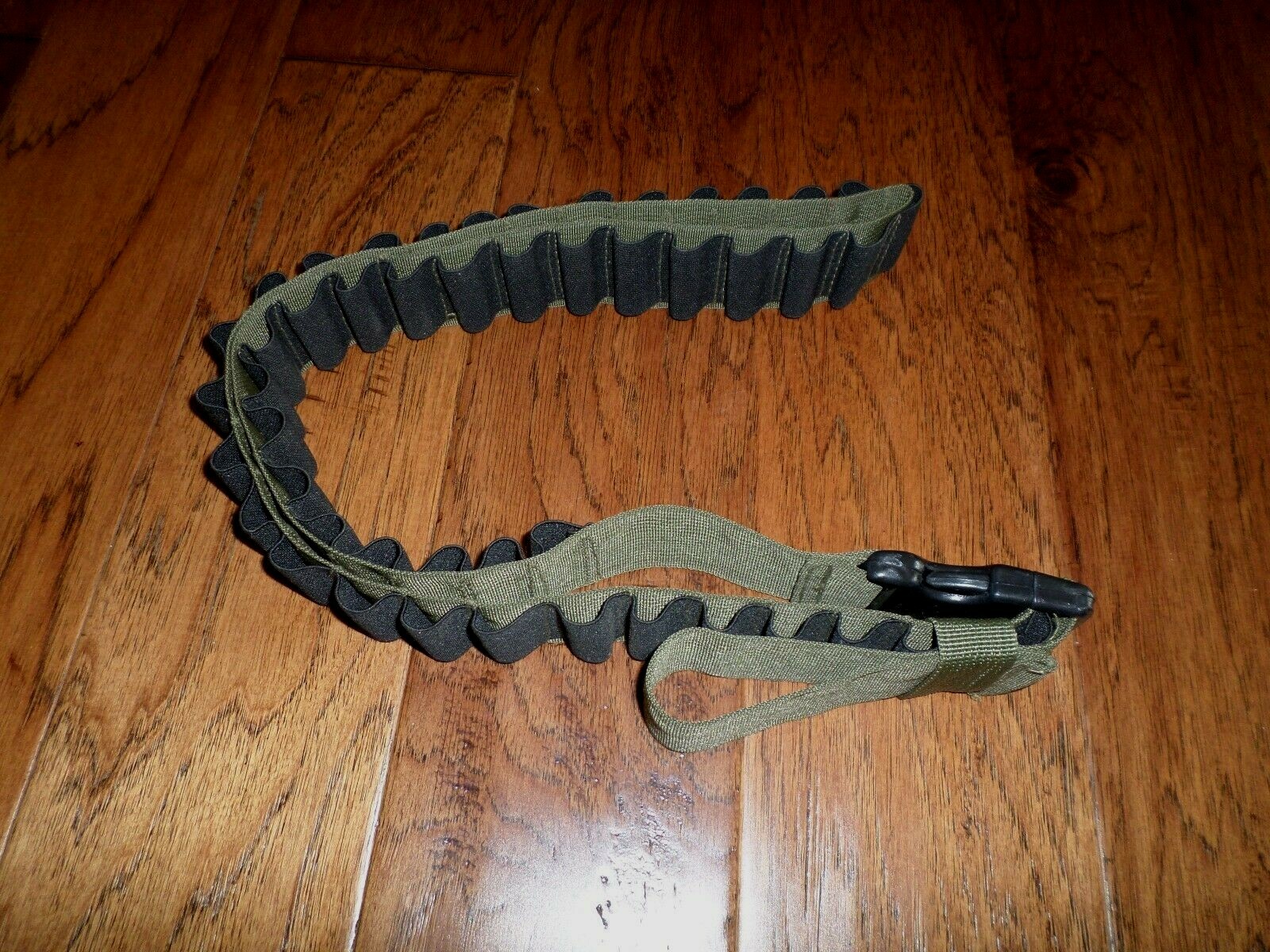 TACTICAL 48 SHELL SHOTGUN BANDOLEER OD GREEN AND BLACK FITS ANY GAUGE 10.12.16.2