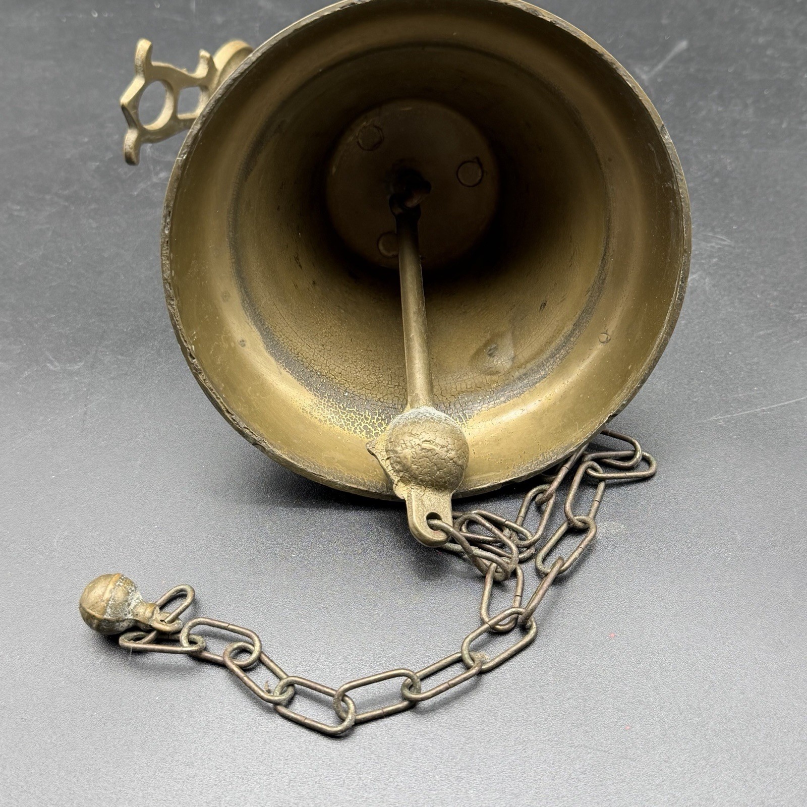 Vintage Wall Mount Hanging Bell Solid Brass