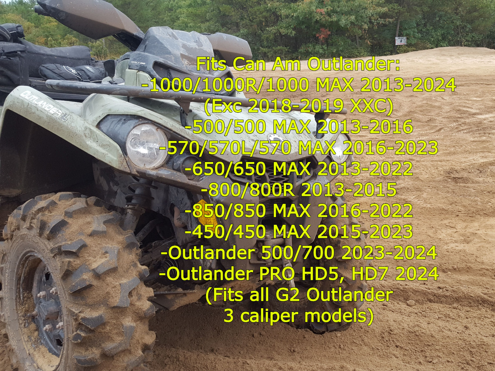 Can-Am Outlander 450 500 570 650 700 850 1000 13-24 Front & Rear Brake Pad Set