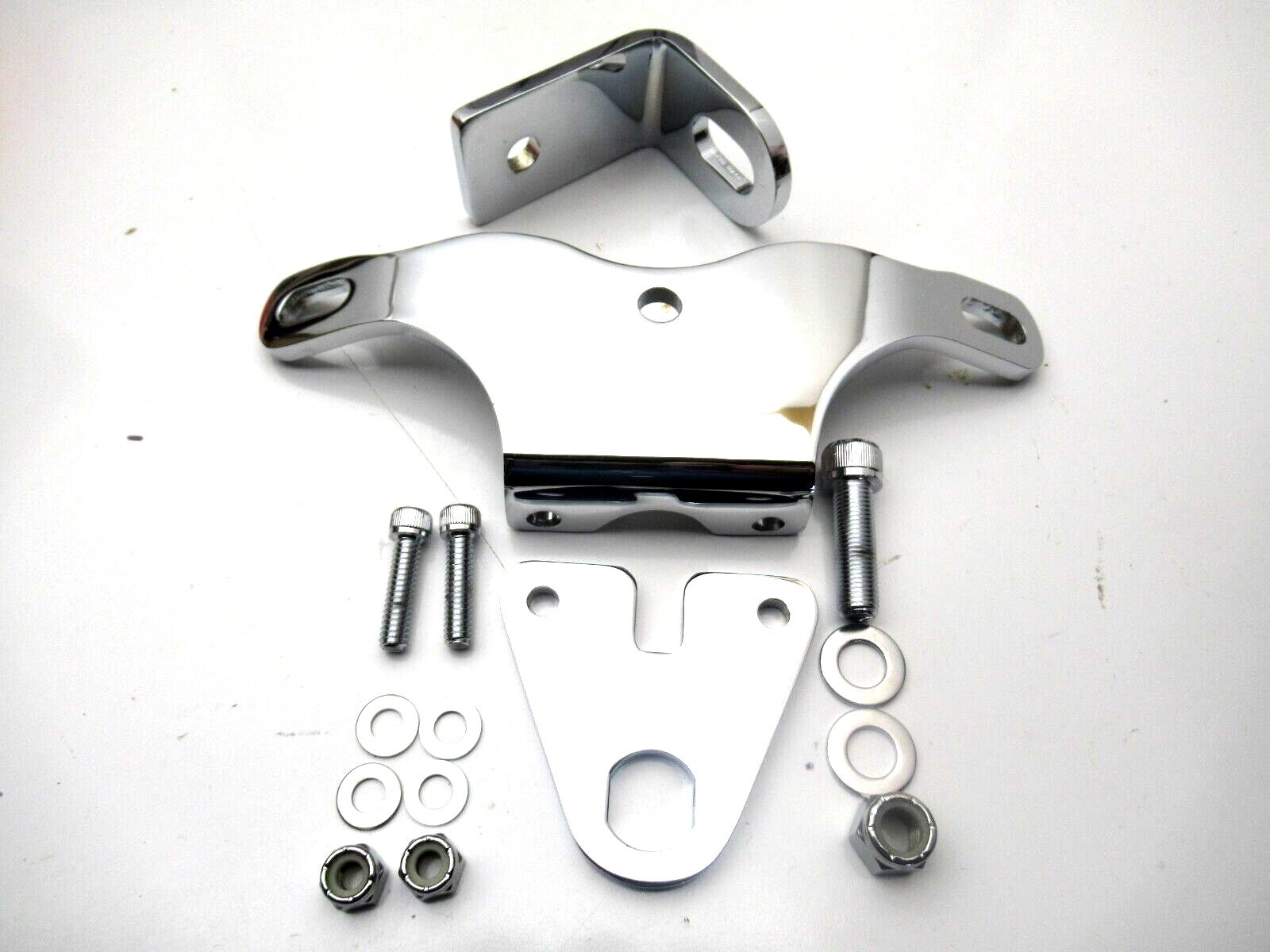 CHROME HEAVY DUTY MOTOR MOUNT W/ IGNITION SWITCH HOLE, HARLEY FXST 1984-99