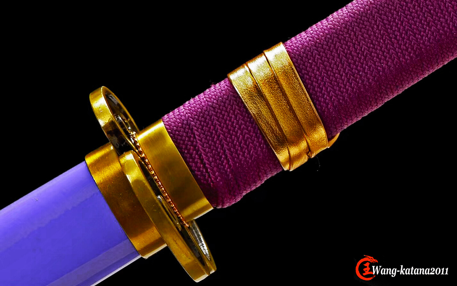 ONE PIECE 海贼王 1060 Steel Katana Purple Hamon Sharp Japanese Samurai Anime Sword