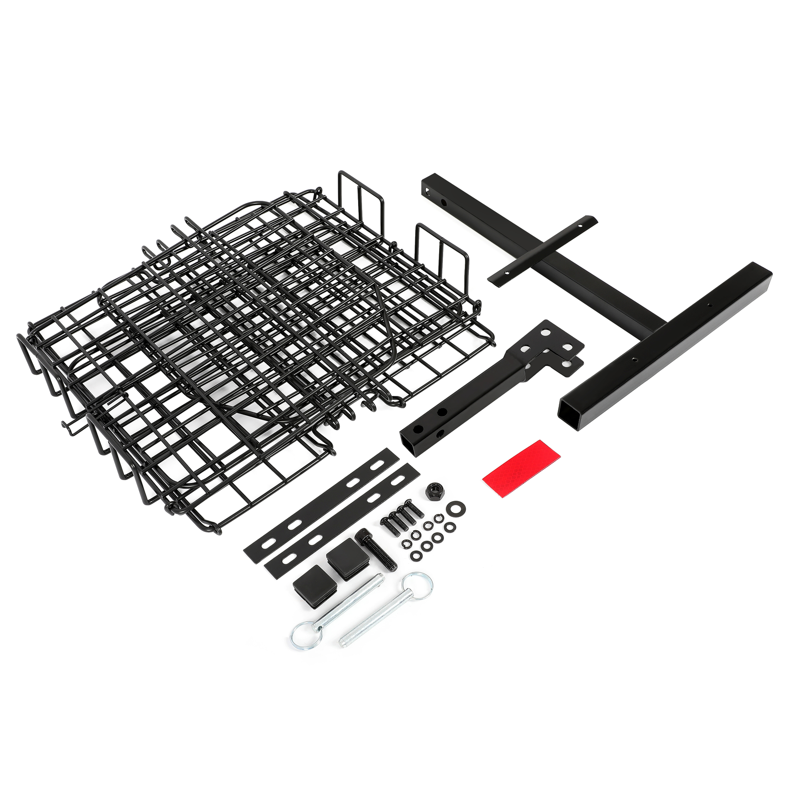 Folding Rear Basket Accessory For Mobility Scooters Power Chairs w/Hitch Receive