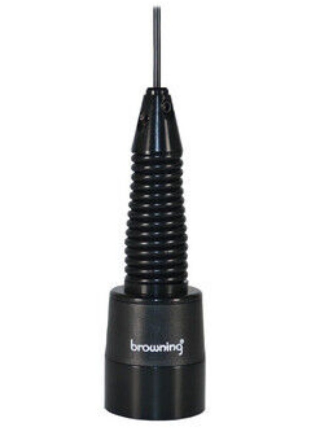 NMO Wideband VHF 136-174 MHz Unity Gain BLACK Antenna w/ Spring Browning