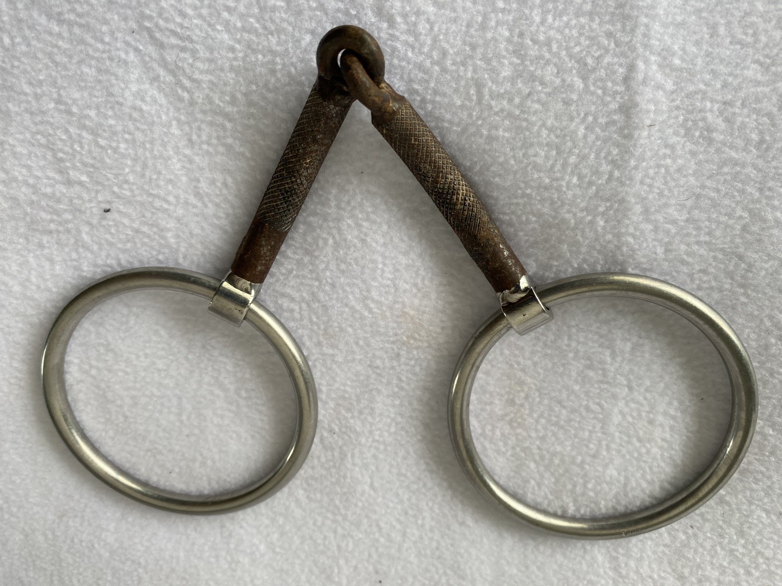 H.M. WELLS Handmade 5-1/4" Rasp/Washboard Curved SWEET IRON Snaffle Bit~QUALITY