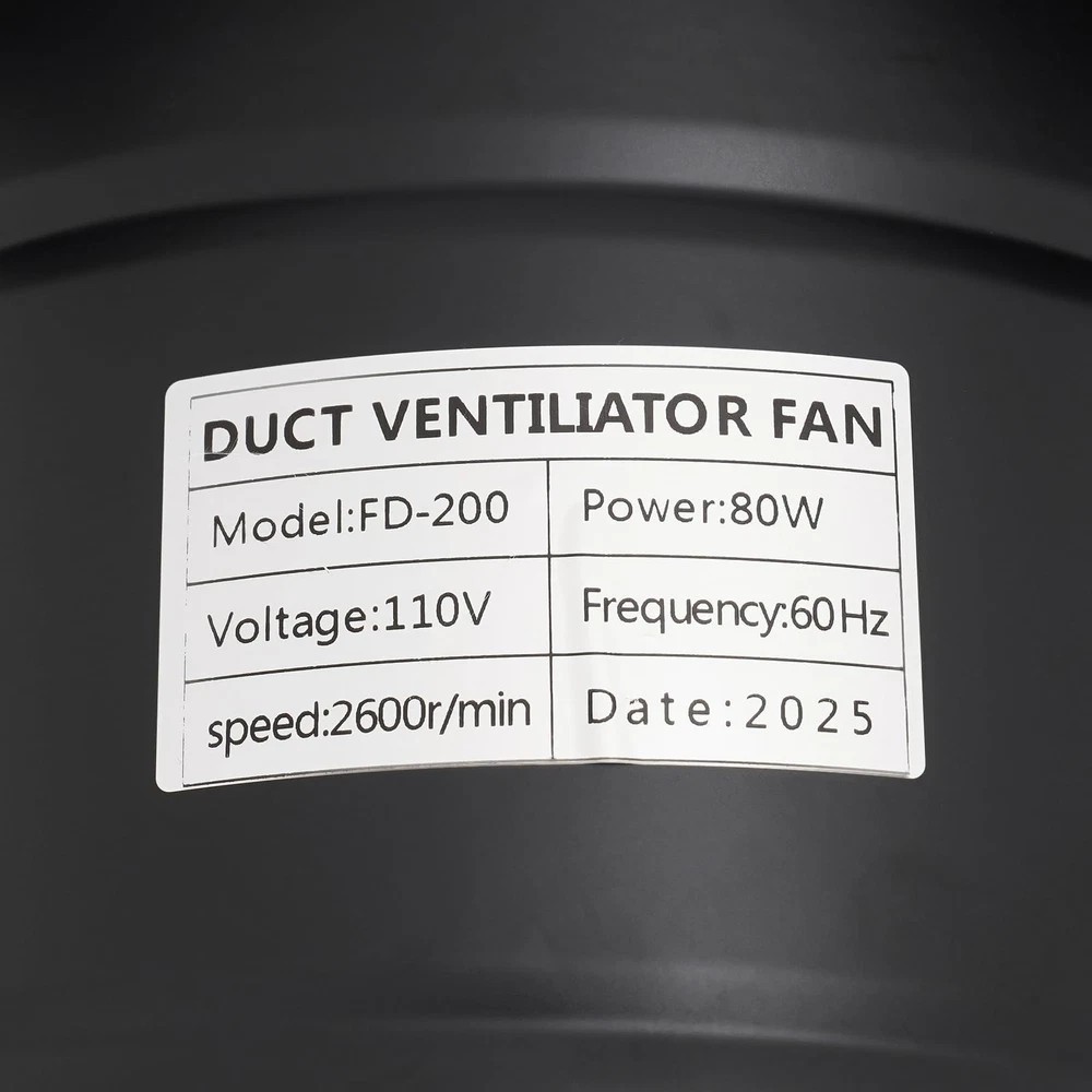 8'' Explosion Proof Exhaust Fan, 80W 500CFM Industrial Axial Flow Fan Utility