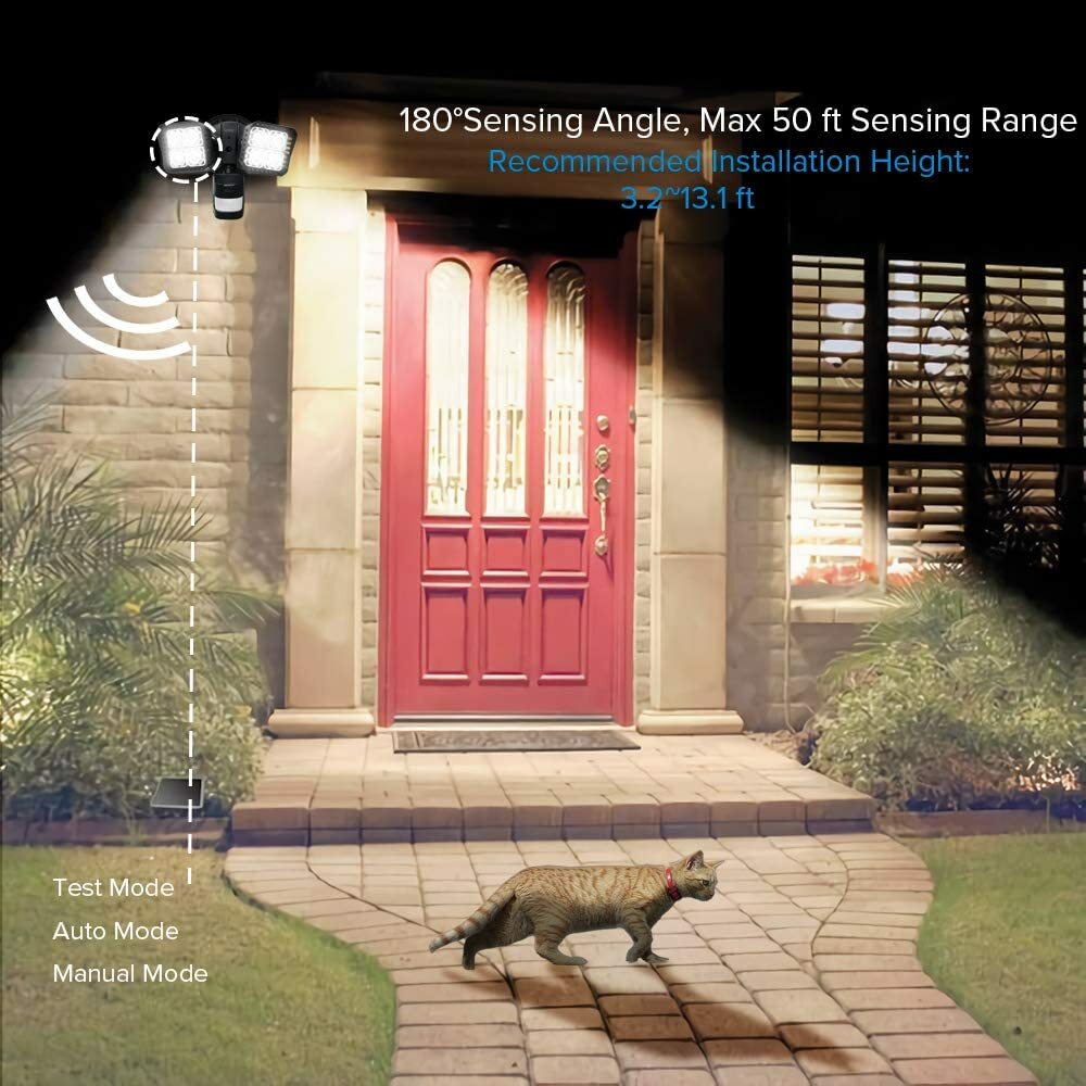 3400lm LED Motion Sensor Light 30W Security Light Spotlight Backyard Safe Guard