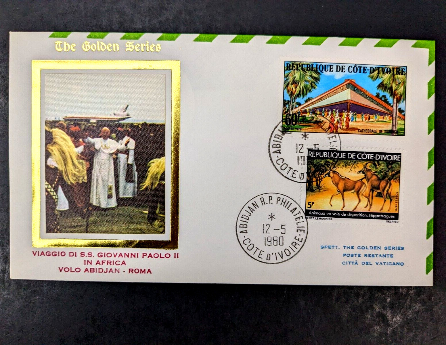 Pope John Paul II, The Golden Series Trip to African Countries Covers, Stamps