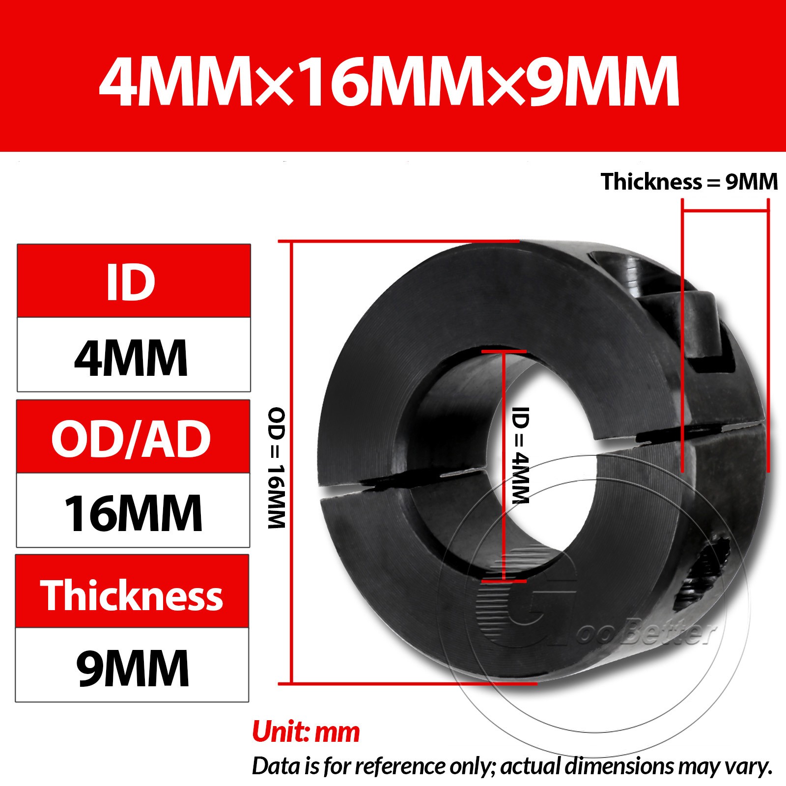 45# Steel Shaft Collar Double Split Steel Metric Clamp Collars Ø 4mm-160mm
