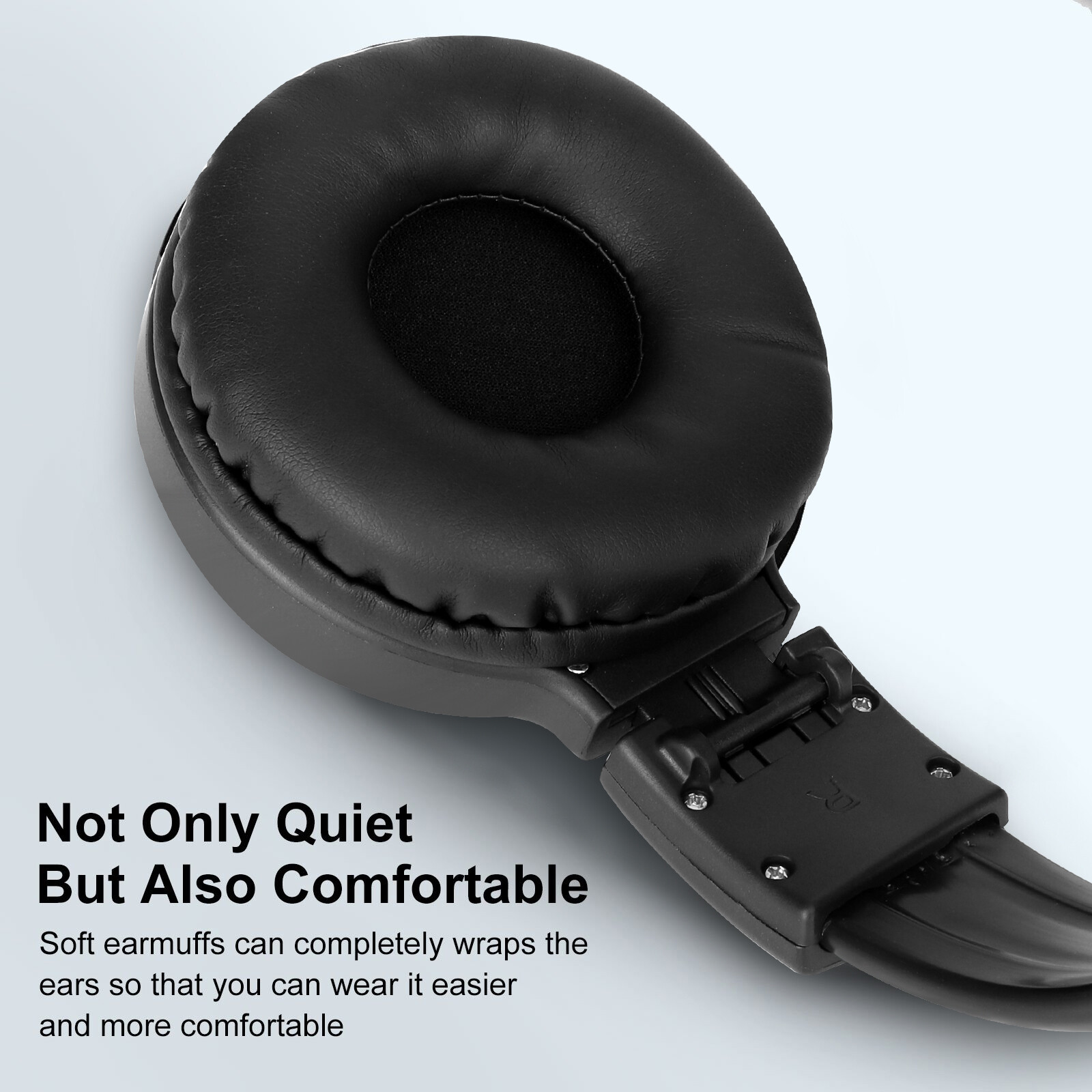 Wireless FM Radio Headphones 3.5mm Rechargeable Over-Ear Stereo Headset Foldable