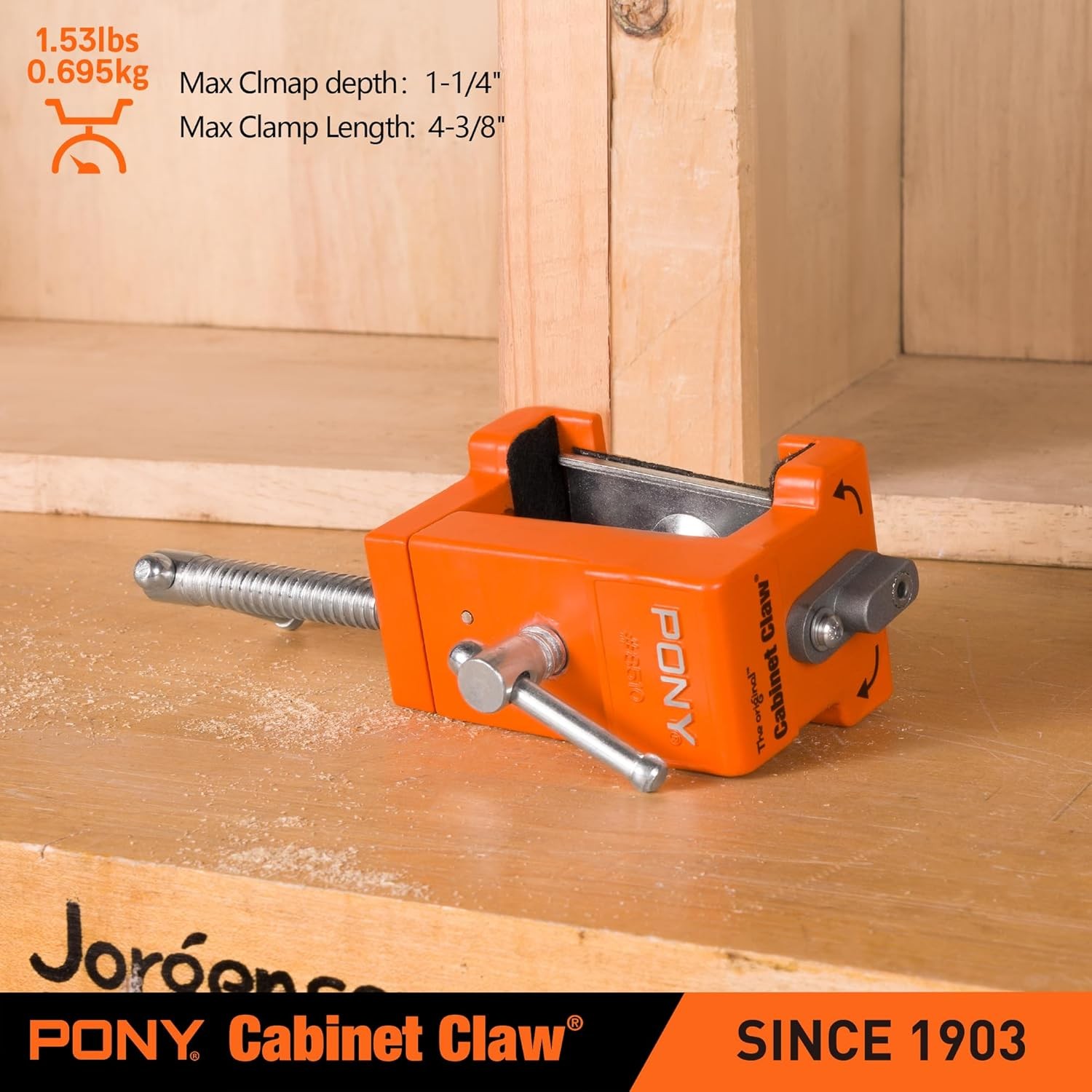 PONY 2-Pack Cabinet Clamps, 8510 Cabinet Claw 440 lbs Load Limited Face Frame