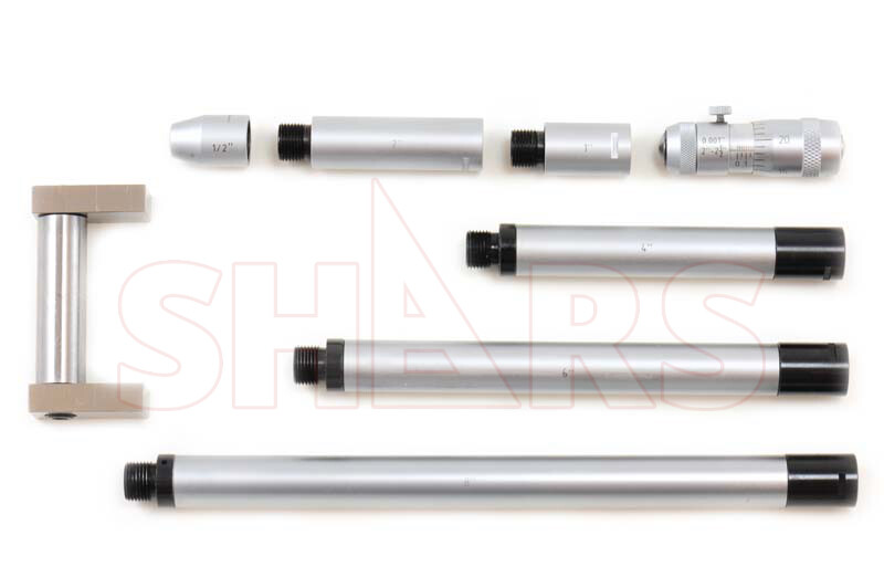 Shars 2 - 24" Tubular Inside Mechanical Micrometer Set 0.001" New P}