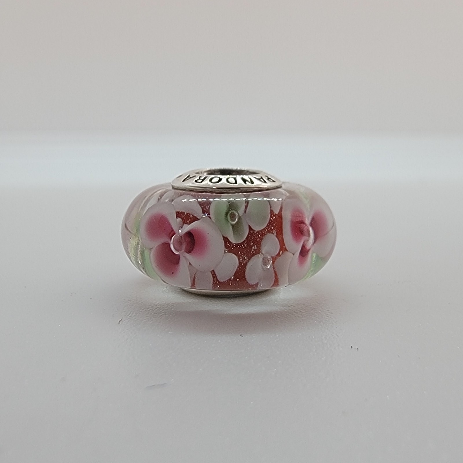Pandora Garden Flowers Murano Glass Charm
