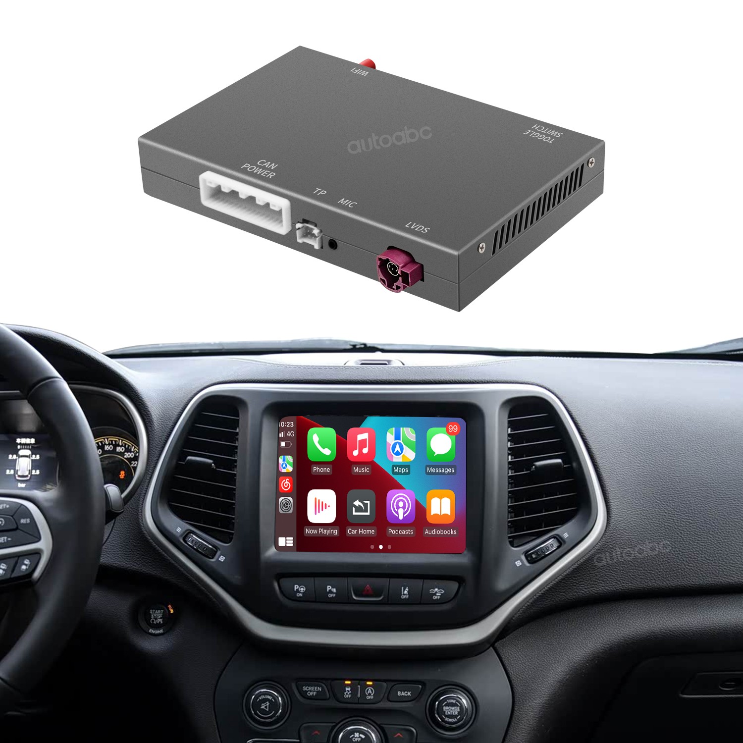 Wireless Apple Carplay Module For Dodge Ram Jeep Cherokee Compass  Chrysler 300C