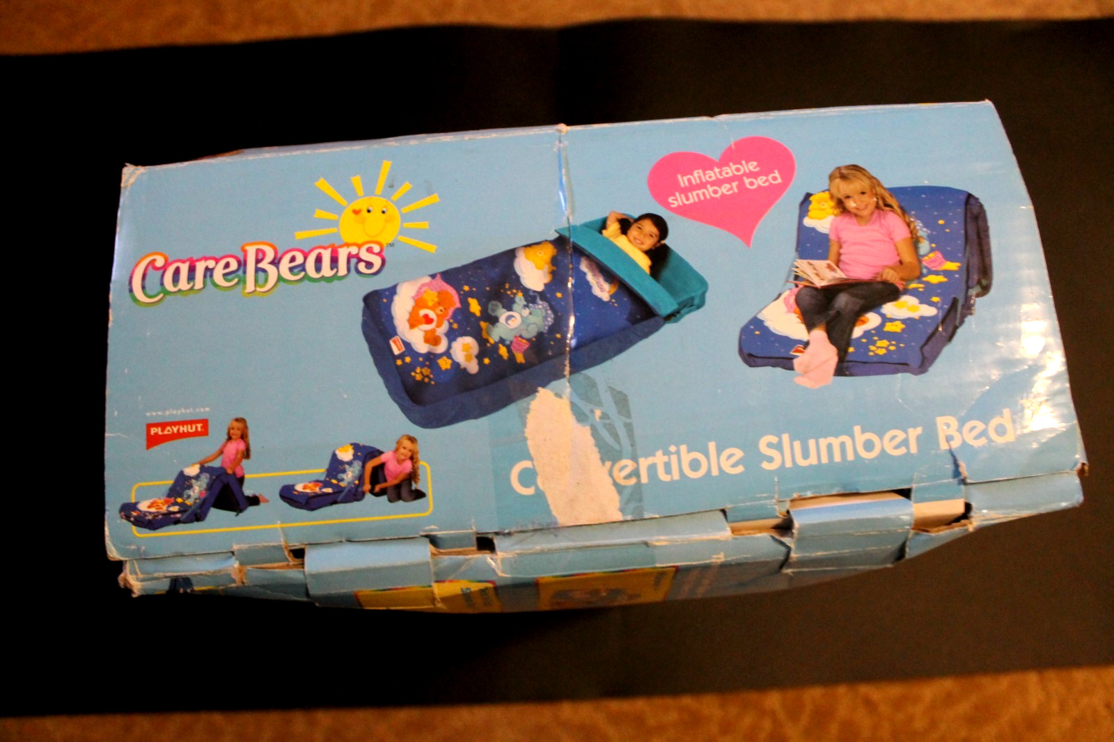 2004 CARE BEARS Convertible Sleeping Slumber Bed Bag Chair CAREBEARS Vintage