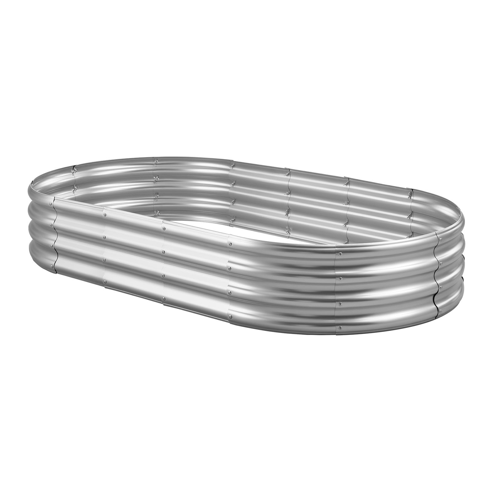 VEVOR Metal Raised Garden Bed Galvanized Planter Box 6x3x1 ft Galvanized Color