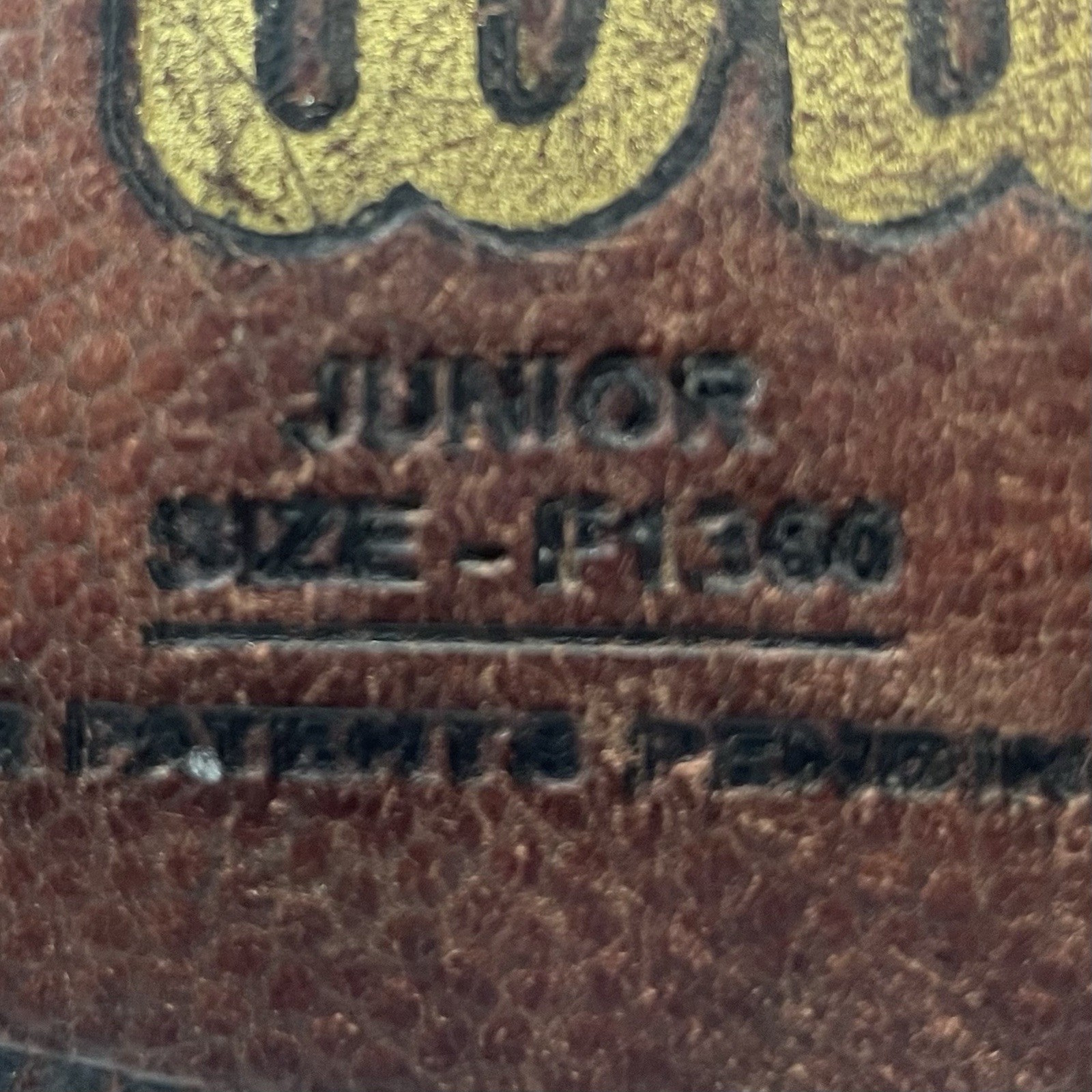 Wilson TDJ Premium Full Grain Leather Football Junior Size F1360 Made In USA