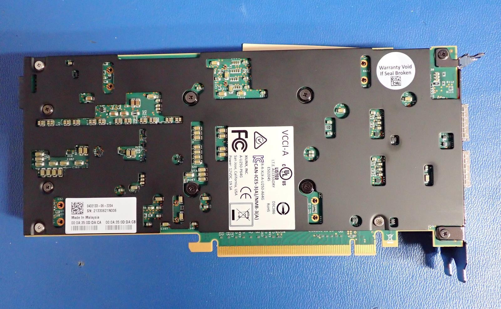 XILINX ALVEO U250 Data Center Accelerator Card w/ Power Cable | A-U250-P64G