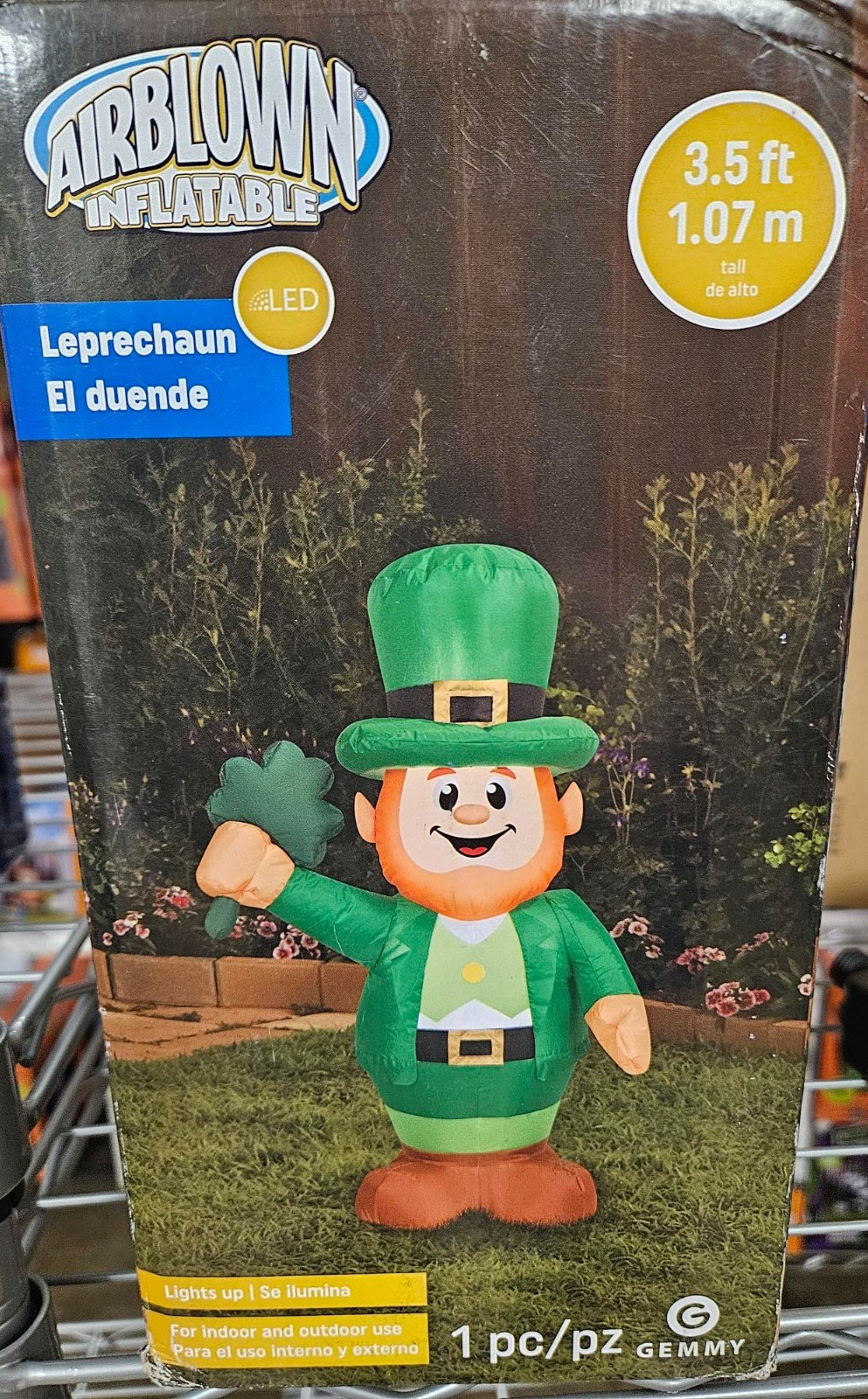 Gemmy 3.5ft Tall St. Patrick's Day Leprechan Inflatable