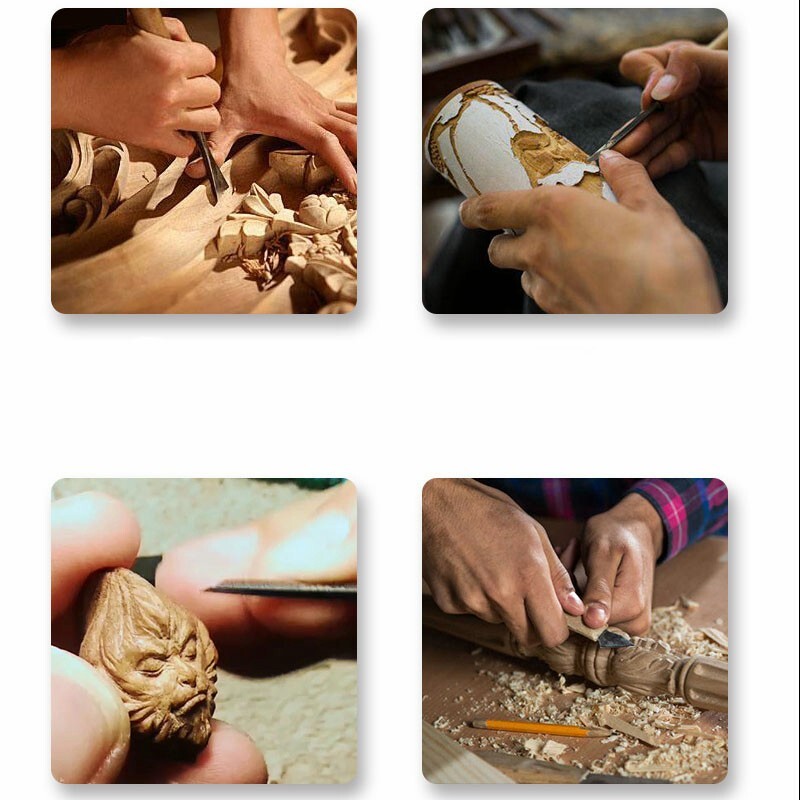 Professional Wood Carving Hand Chisel Set Woodworking Lathe Gouges Tools