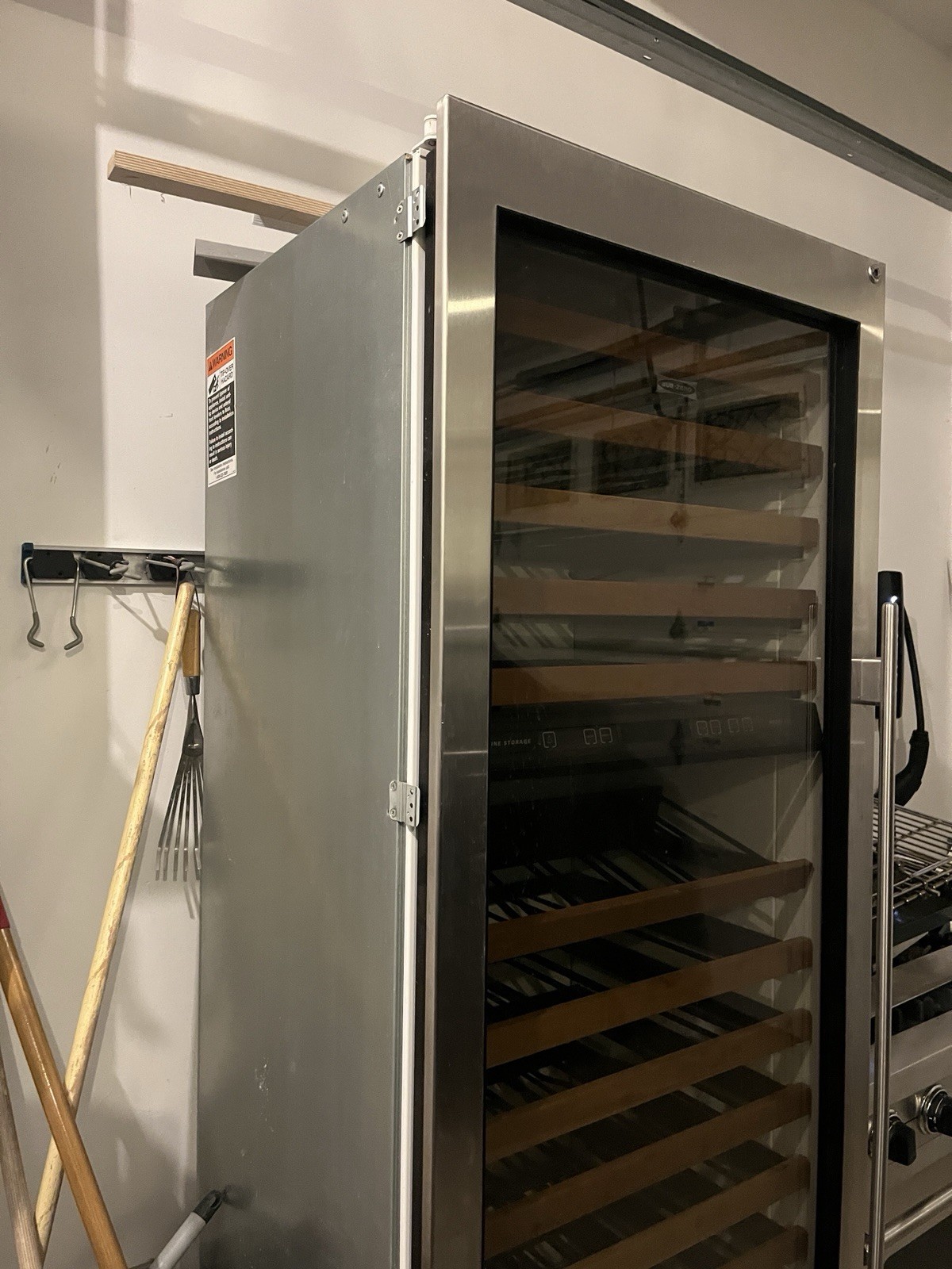 Sub Zero Wine Refrigerator 2 Zone Wine Cooler with Glass Door Stainless Steel