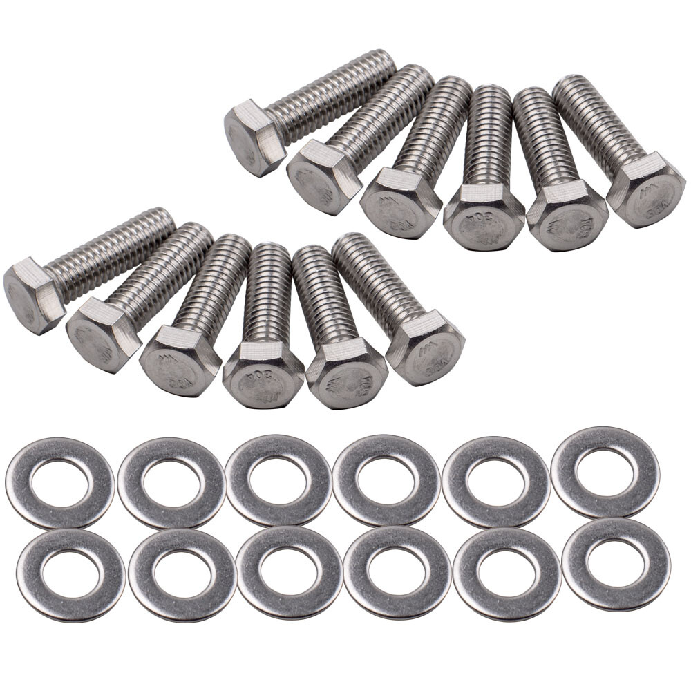 SMALL BLOCK FOR CHEVY STAINLESS ENGINE STUD / BOLT KIT SBC 283 305 327 350 400 A