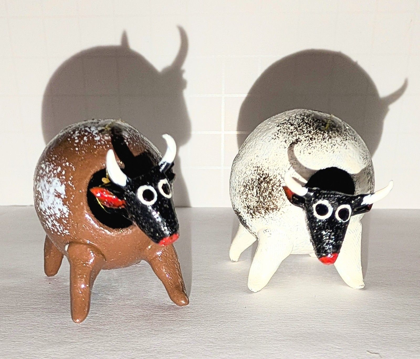 Handcrafted Mexican Bull Bobble Head