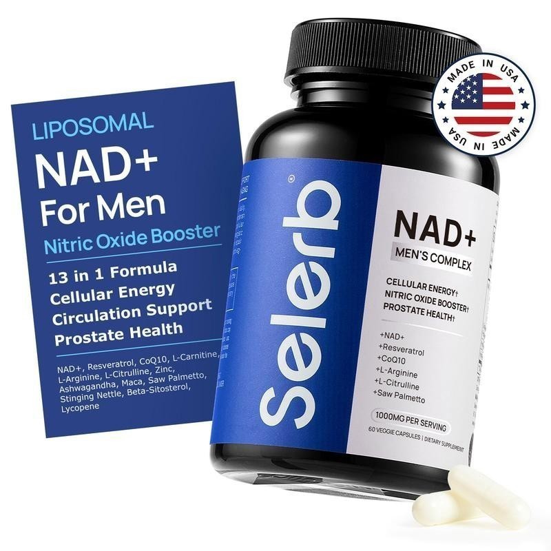 Selerb NAD+ Supplement for Men-With Liposomal-NAD+,CoQ10, L-Carnitine, L-Arginin