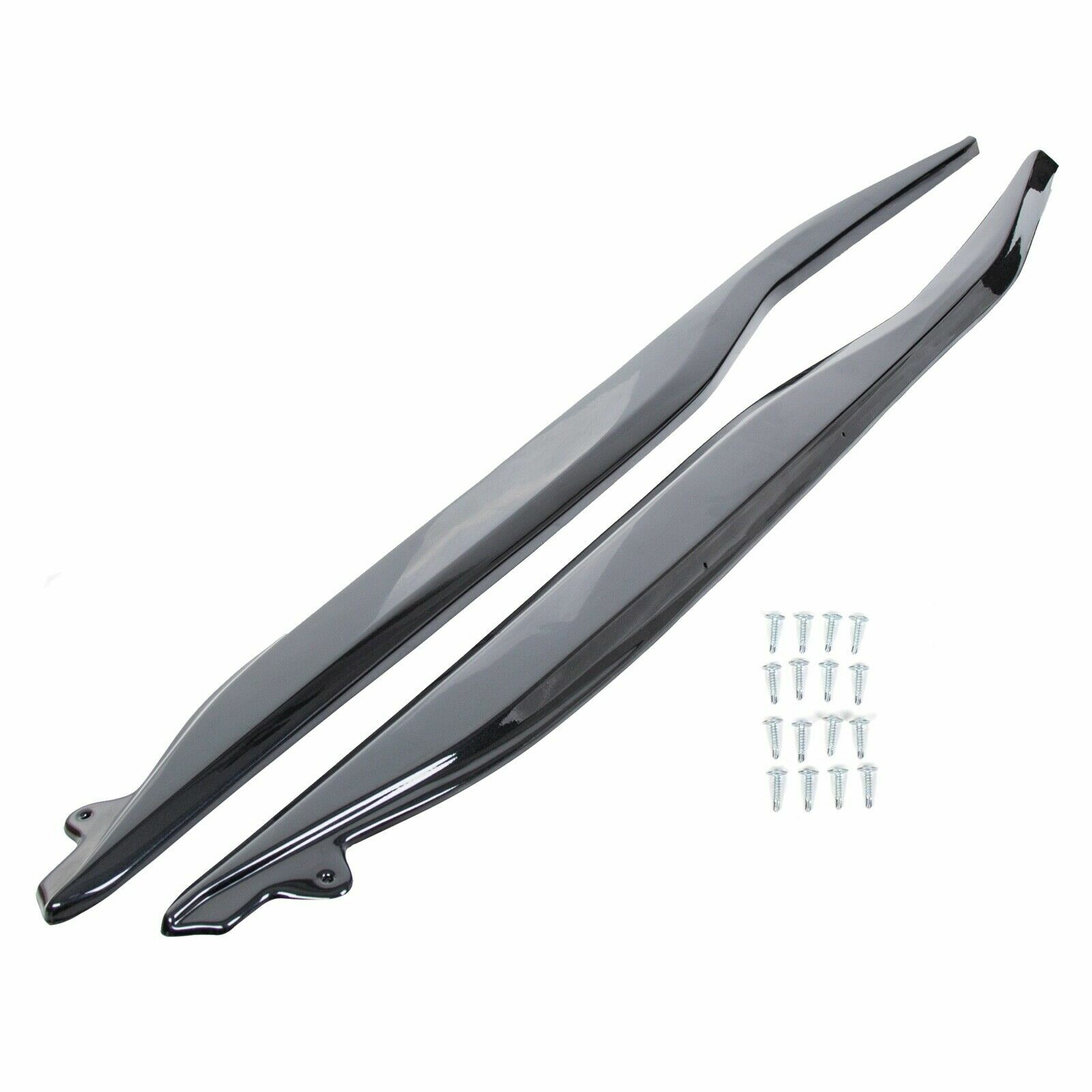 For 2014-19 Chevrolet Corvette C7 Side Skirt Z06 Style Rocker Panels Gloss Black