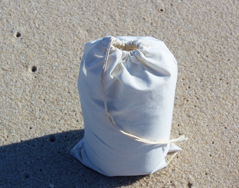3"x5" Cotton Single Drawstring Muslin Bags (White Color)