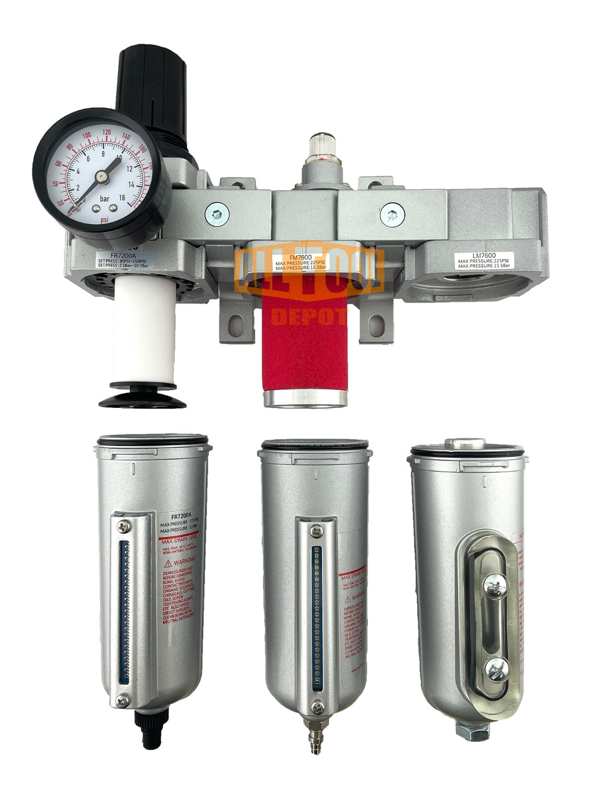 1/2" HEAVY DUTY INDUSTRIAL GRADE FILTER REGULATOR COALESCING DRYER SYS AUTO