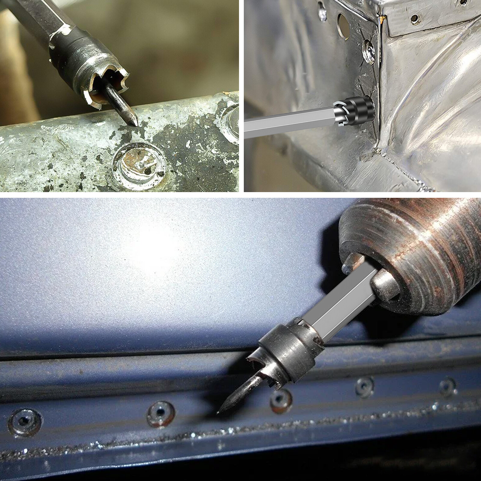 14Pcs 3/8" Double Sided Spot Weld Cutter Remover Drill Bit Welder Cut Rotary Kit