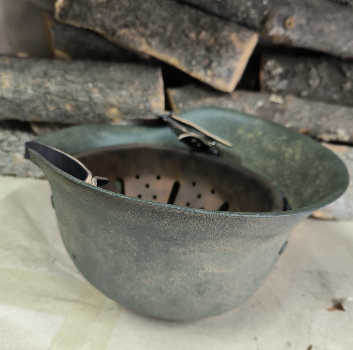 WW2 M42 German Helmet WWII M 42. Combat helmet size 64