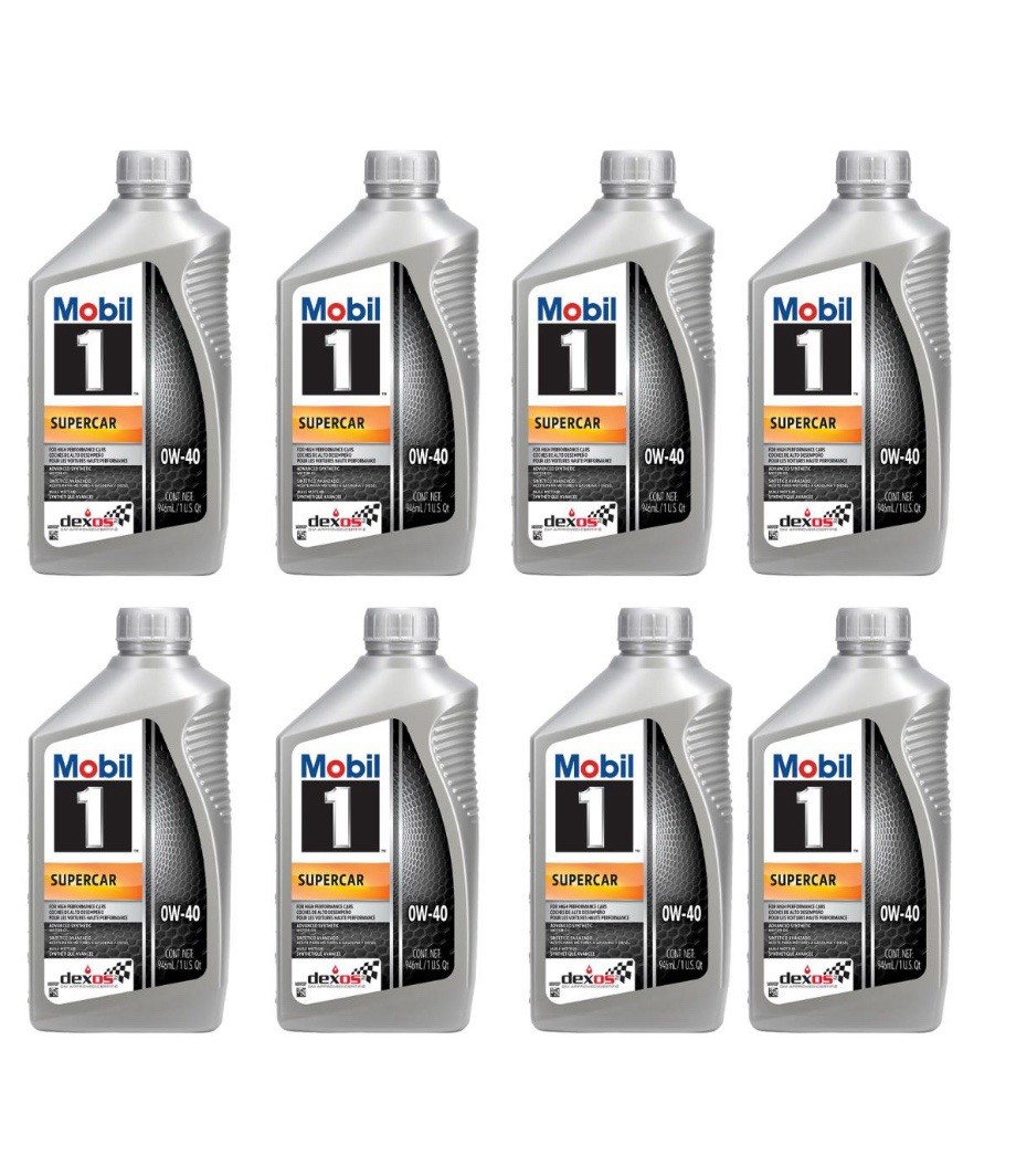Mobil 1 Supercar Advanced 0W-40 Full Synthetic Motor Oil 8 Quarts