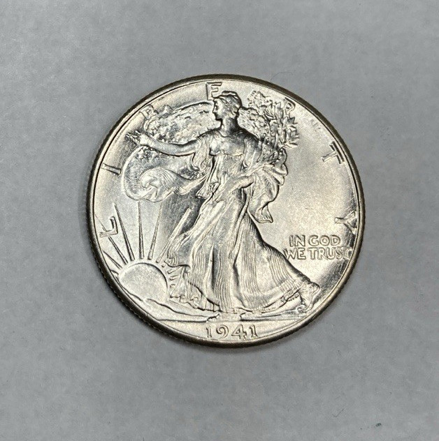 1941 Walking Liberty Half Dollar Flashy AU++ or Better