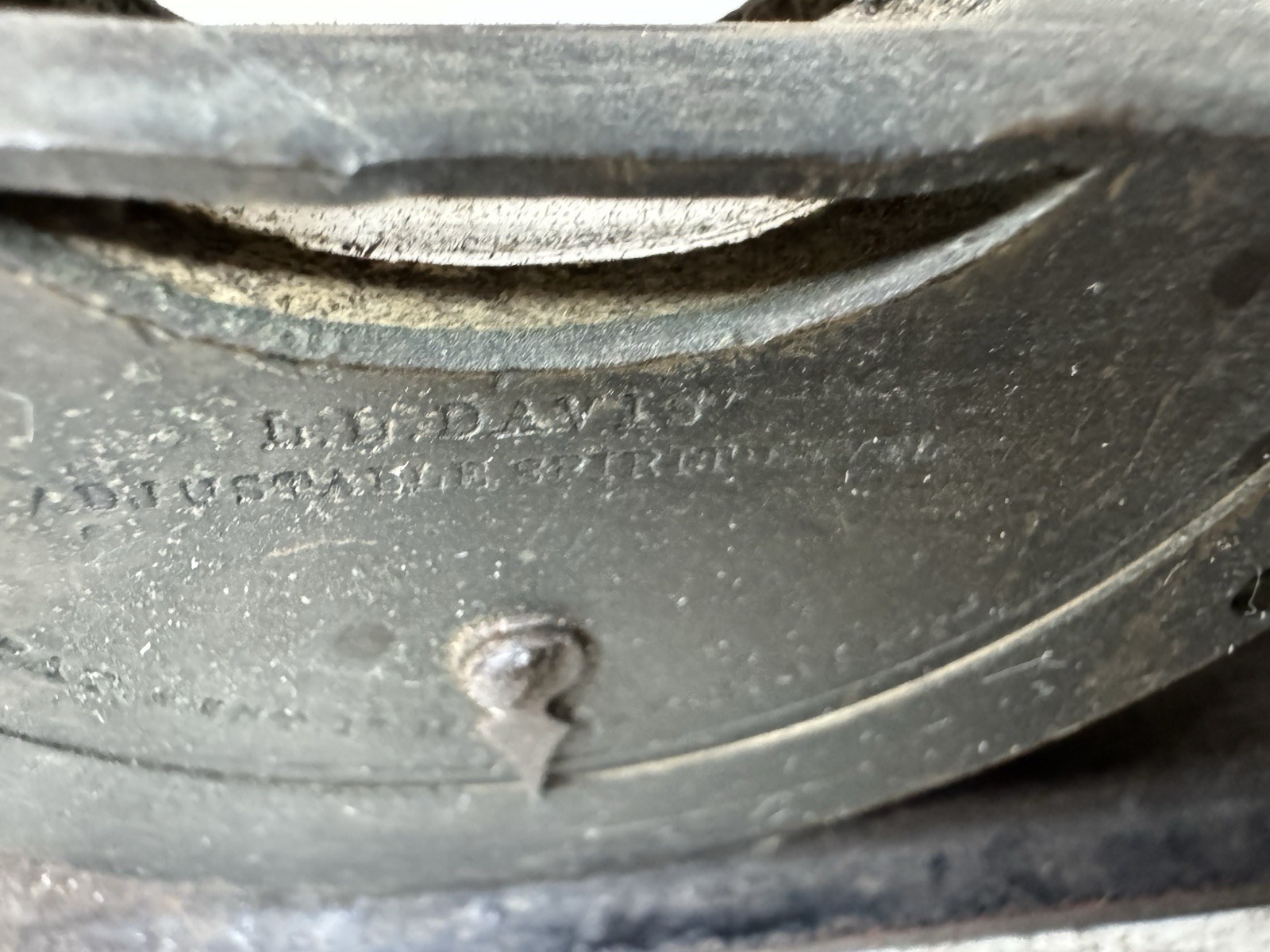 Antique 1867 1868 LL Davis Adjustible Spirit Level Cast Iron 18'' Inclinometer