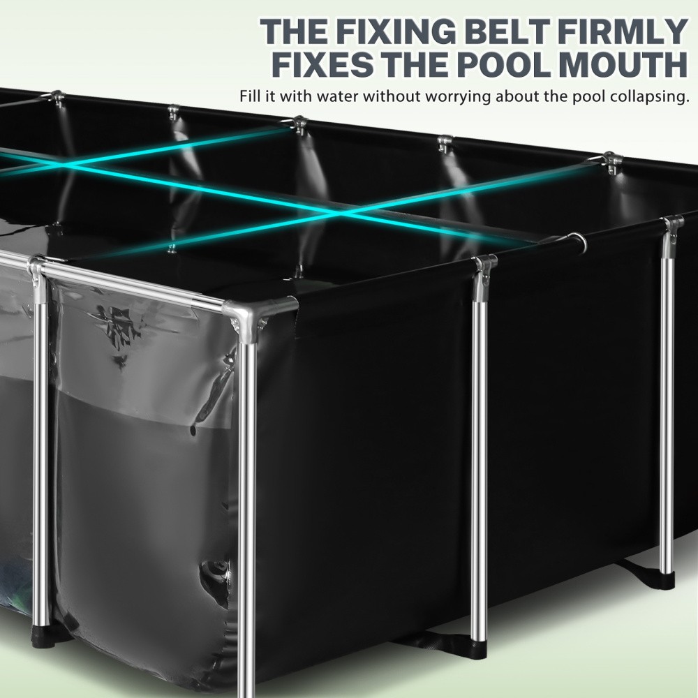 KOI Aquarium Tank Above Ground Fish Pond 750 Gal Foldable Canvas Fish Pool Pond