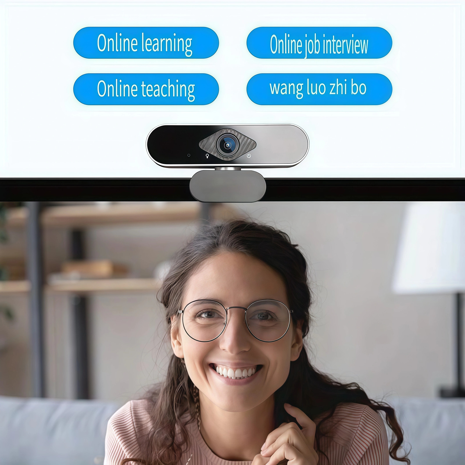 1080P Full HD USB Webcam for PC Desktop Laptop Web Camera with Microphone US