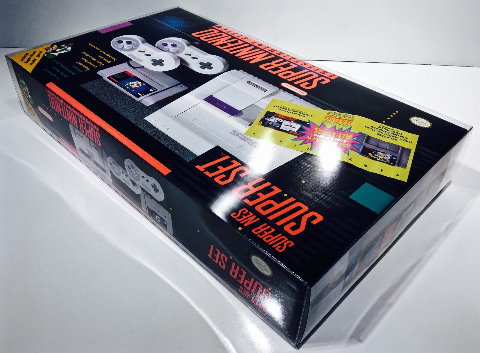 1 Console Box Protector For SNES SUPER SET Super Nintendo Display Case Boxes