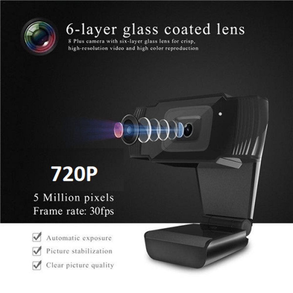 HD USB Web Camera Webcam Video Recording with Microphone For PC Laptop Desktop