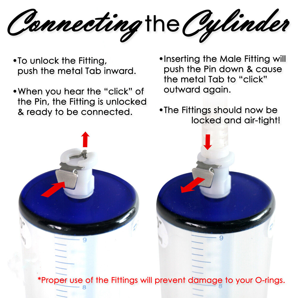 Male Fitting Female Quick-Disconnect to Threaded Male for Vacuum Cylinders