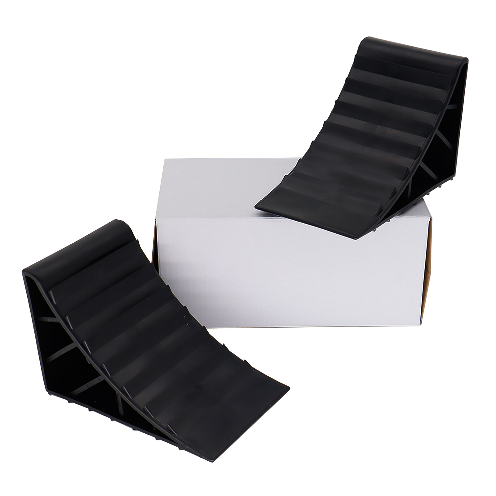 4Pcs/set Car Heavy Duty Solid Wheel Chocks Trailer RV Camper Truck Tire Stopper